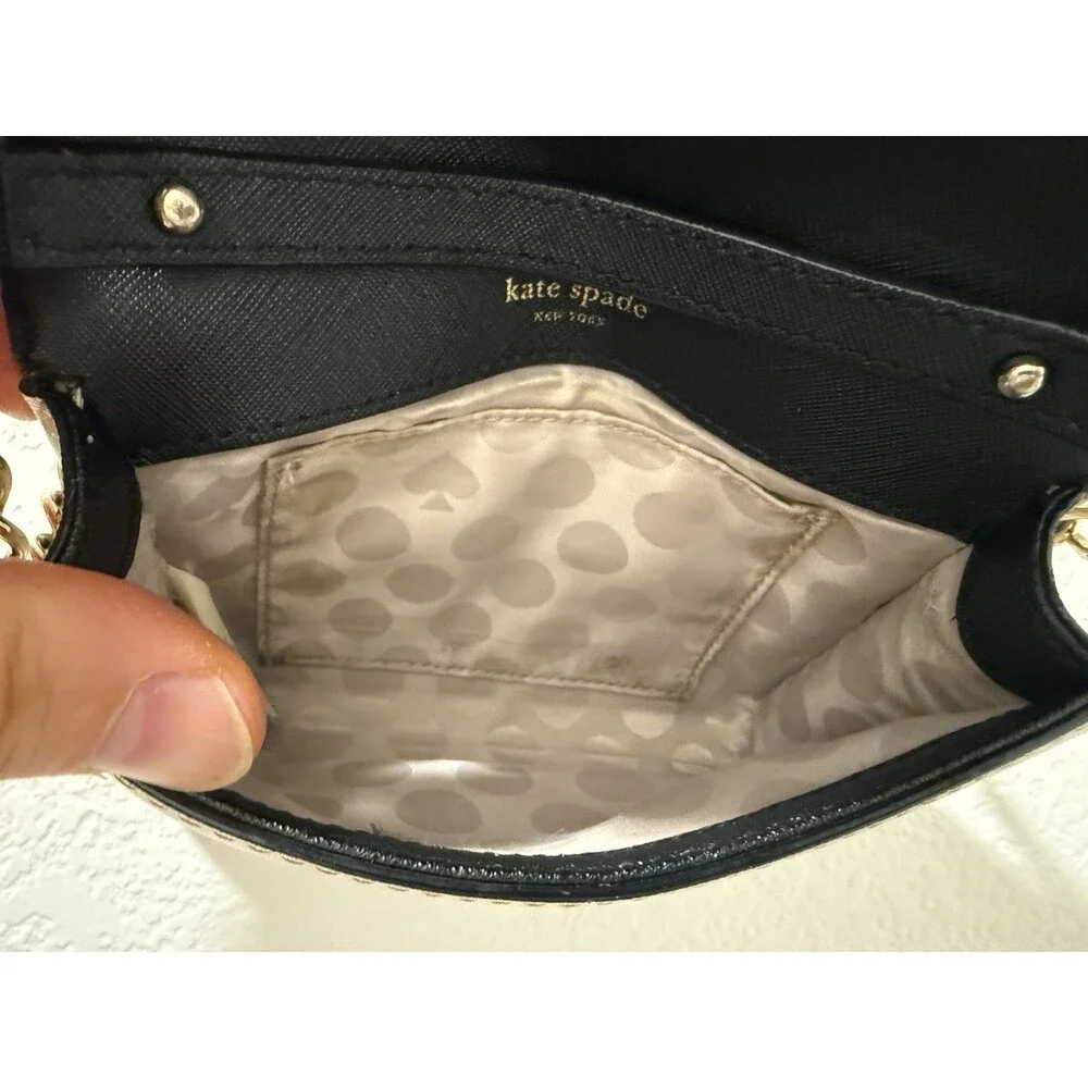 *RARE VTG* Kate Spade-Purse-Charlotte Street Colorblock Alek Ostrich Paig-Black